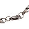 Tarnish Resistant 304 Stainless Steel Column Link Chain Bracelets BJEW-B078-80P-3