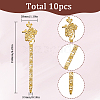 10Pcs Alloy Bookmarks AJEW-SC0003-51G-2