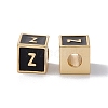 Rack Plating Brass Enamel Beads KK-B060-04G-01Z-1