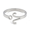 Non-Tarnish Constellations 304 Stainless Steel Open Cuff Ring for Women RJEW-L122-001P-03-2