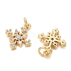 SHEGRACE Brass Micro Pave Cubic Zirconia Pendants XGRQ3D032-487G-2