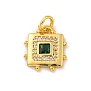 Brass Micro Pave Cubic Zirconia Pendants KK-U033-02G-02-1