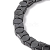 Hourglass & Hexagon Synthetic Non-magnetic Hematite Beaded Stretch Bracelets for Women BJEW-Q345-07-2