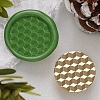 Texture Theme Round Brass Stamp Head AJEW-M036-01D-G-1