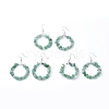 Natural Green Aventurine Dangle Earrings EJEW-E255-D11-1