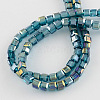 Electroplate Glass Beads Strands EGLA-R030-4x4mm-14-1