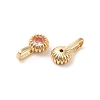 Brass Micro Pave Cubic Zirconia Charms KK-Z040-01D-2