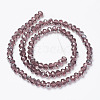 Electroplate Transparent Glass Beads Strands EGLA-A034-T4mm-E05-2