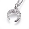 304 Stainless Steel Pendant Necklaces NJEW-L146-07-2