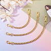 3Pcs 3 Styles 304 Stainless Steel Twisted Chain Bag Extender Chains FIND-TA00002-4