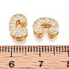 Brass Micro Pave Clear Cubic Zirconia Beads KK-T071-17G-C-3