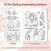 4 Sheets 11.6x8.2 Inch Stick and Stitch Embroidery Patterns DIY-WH0455-185-2