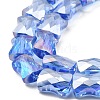 AB Color Plated Transparent Glass Beads Strands EGLA-P051-06A-A11-4