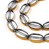 Electroplated Glass Beads Strands EGLA-N006-074A-3