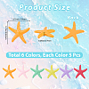 30Pcs 6 Colors Opaque Resin Cabochons AJEW-GF0013-81-2