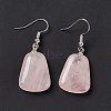 Gemstone Trapezoid Dangle Earrings EJEW-D188-02P-3