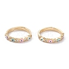 Brass Micro Pave Clear Cubic Zirconia Adjustable Rings RJEW-A002-11G-1