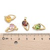 Brass Cubic Zirconia Kitten Pendants X-ZIRC-P016-M-3