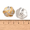 304 Stainless Steel Two Tone Stud Earrings EJEW-F355-04GP-06-3