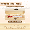 Rectangle Wooden Pregnancy Test Keepsake Box with Lock CON-WH0103-001-3