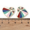 Ion Plating(IP) 304 Stainless Steel Enamel Pendants LS-STAS-P339-17G-01-3