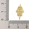 Rack Plating Brass Micro Pave Cubic Zirconia Palm Connector Charms KK-C074-41G-3