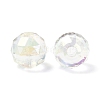 Two Tone UV Plating Rainbow Iridescent Acrylic Beads TACR-D010-06H-3