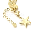 Rack Plating Brass Shell Shaped & Starfish Link Chain Necklaces NJEW-Q345-04G-3