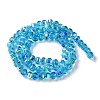 Transparent Electroplate Glass Beads Strands GLAA-Q099-C01-08-2