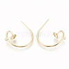 Brass Stud Earring Findings X-KK-S345-187-2
