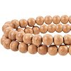 Natural Sandalwood Beads Strands WOOD-PH0008-08-1