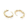 Ring with Bamboo Stick Cubic Zirconia Hoop Earrings EJEW-N054-55G-2