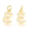 Brass Micro Pave Cubic Zirconia Charms ZIRC-O037-02G-1