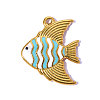 304 Stainless Steel Enamel Pendants STAS-OY015-28G-1