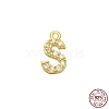 Real 18K Gold Plated 925 Sterling Silver Micro Pave Clear Cubic Zirconia Charms STER-P054-10G-S-1