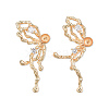 Brass Stud Earring Findings KK-N232-428LG-2