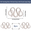 CREATCABIN 8Pcs 925 Sterling Silver S-Hook Clasps STER-CN0001-26-2