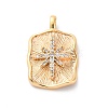 Brass Micro Pave Cubic Zirconia Pendants KK-D360-17G-1