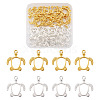 Craftdady 40Pcs 2 Colors Alloy Open Back Bezel Pendants FIND-CD0001-05-9