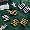 AHADERMAKER 4 Pairs 2 Colors Stripe Pattern Polyester Epaulettes FIND-GA0003-48-4