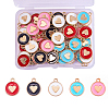 50Pcs 5 Colors Alloy Enamel Charms ENAM-CJ0001-86-1