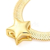 Brass Star Pendant Necklaces NJEW-S009-01G-2