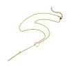 Brass Lariat Necklaces NJEW-JN05015-4