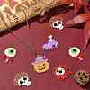 30Pcs 5 Styles Halloween Theme Alloy Enamel Pendants ENAM-CJ0005-10-6