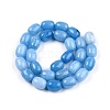 Barrel Shaped Dyed Natural Aquamarine Beads Strands G-S114-25-01-3