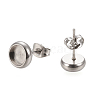 Non-Tarnish 304 Stainless Steel Stud Earring Settings STAS-K202-05B-P-1