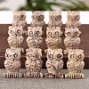 Natural Dendritic Jasper Owl Home Desktop Decoration PW-WG643F5-01-1