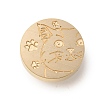 Golden Tone Wax Seal Brass Stamp Heads LS-AJEW-U008-03G-18-1