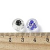 Handmade Foil Glass Beads LAMP-P068-02-3