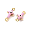 Brass Enamel Connector Charms KK-J302-08G-4